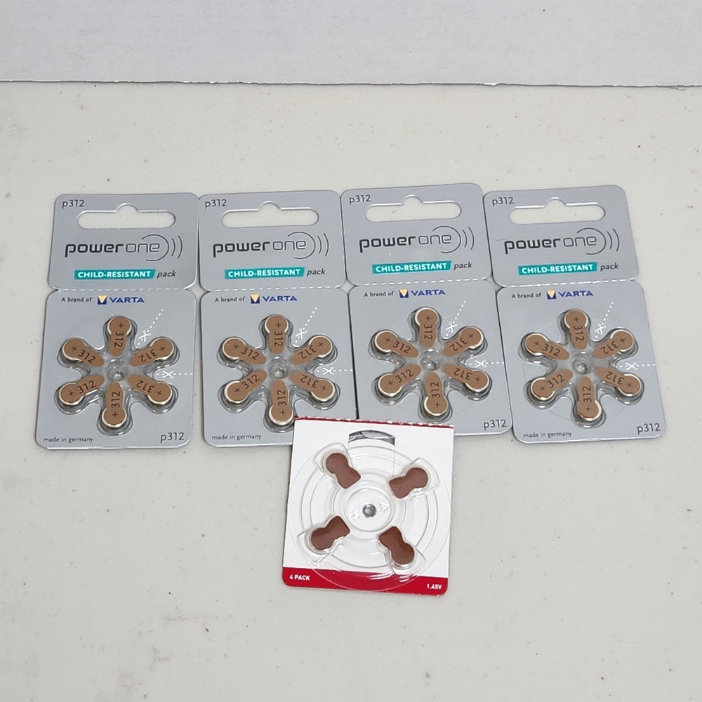 P312 Hearing Aid Batteries 28 Count Exp.‎ 2028 Power One Replacement